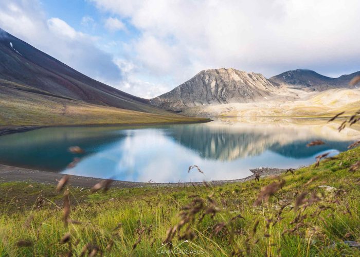Kelitsadi lake hiking Kazbegi trekking camp caucasus adventure tours georgia