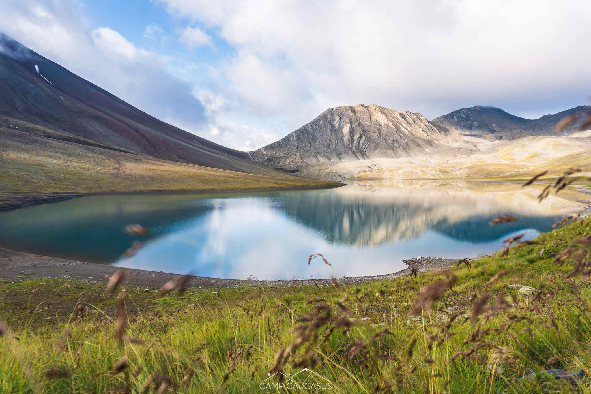 Kelitsadi lake hiking Kazbegi trekking camp caucasus adventure tours georgia