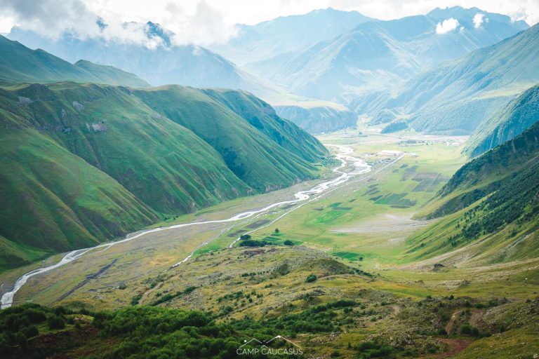 truso valley kazbegi hiking tour camp caucasus adventure self guided