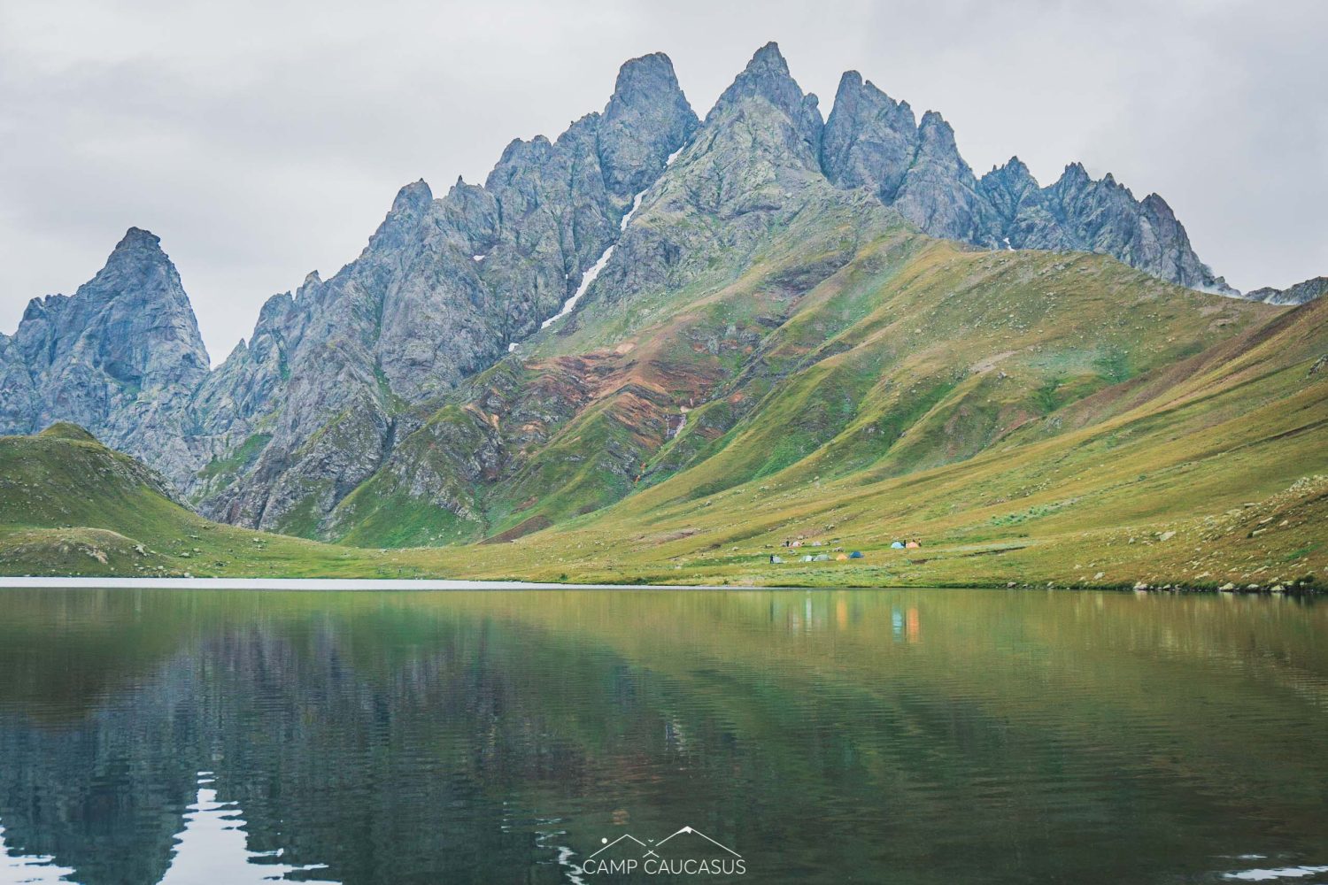 Sharp jagged peaks seen on Tobavarchkhili trail, a wild Caucasus route