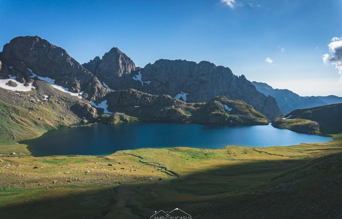 Mountain landscape of Tobavarchkhili on an untouched Georgia trail