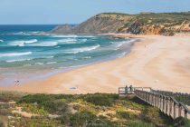 Algarve Coastal Hike – Fisherman’s Trail Cliffs Fisherman’s Trail along cliffs and ocean views on Portugal’s Algarve coast.