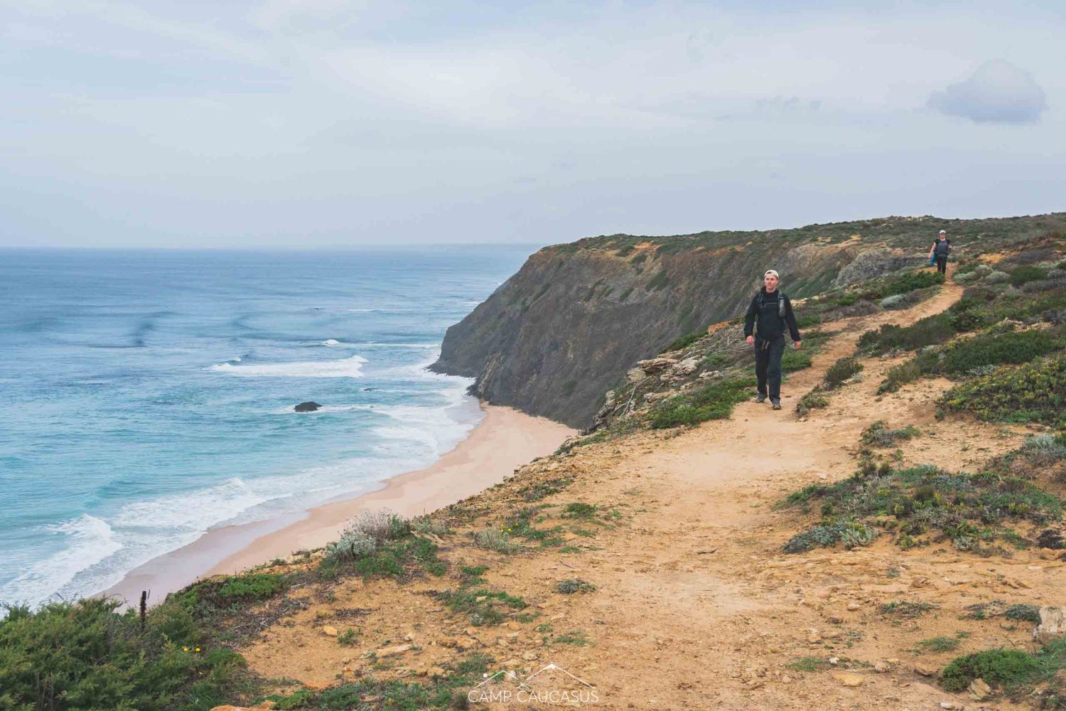 Fisherman’s Trail path along cliffs from Aljezur to Arrifana, Portugal.