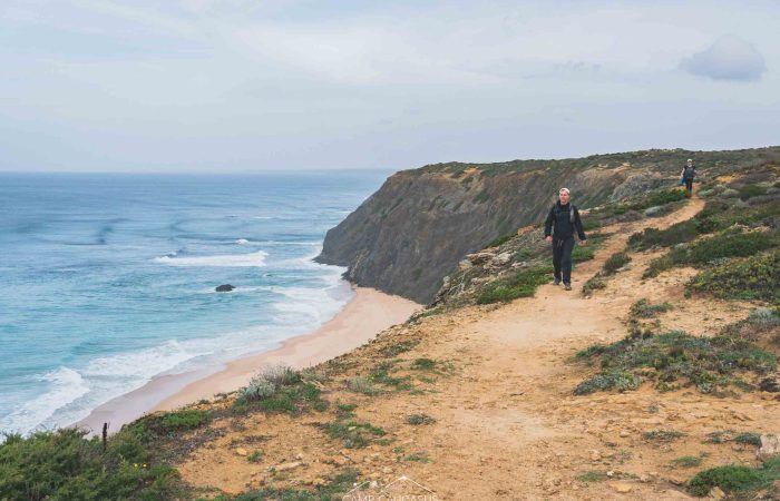Fisherman’s Trail path along cliffs from Aljezur to Arrifana, Portugal.