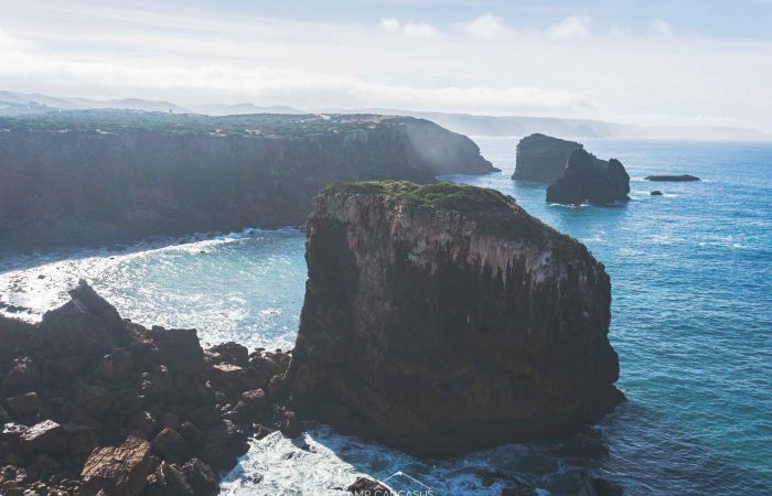 Fisherman’s Trail along cliffs from Carrapateira to Vila do Bispo, Portugal.