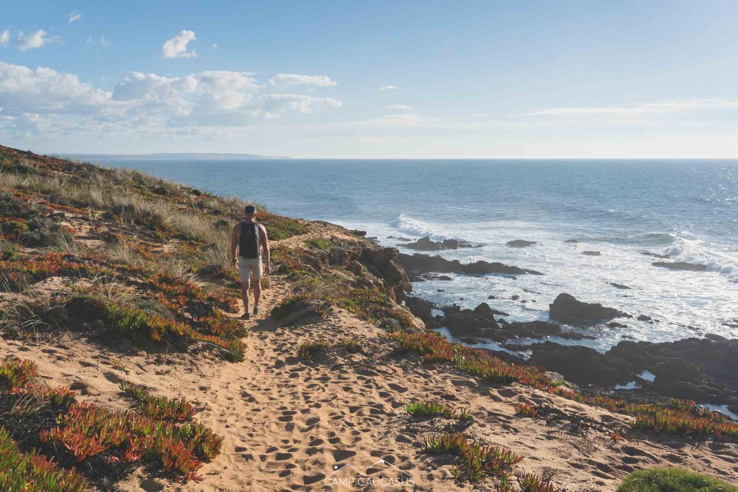 Coastal cliffs and sandy coves on the Fisherman’s Trail near Porto Covo.
