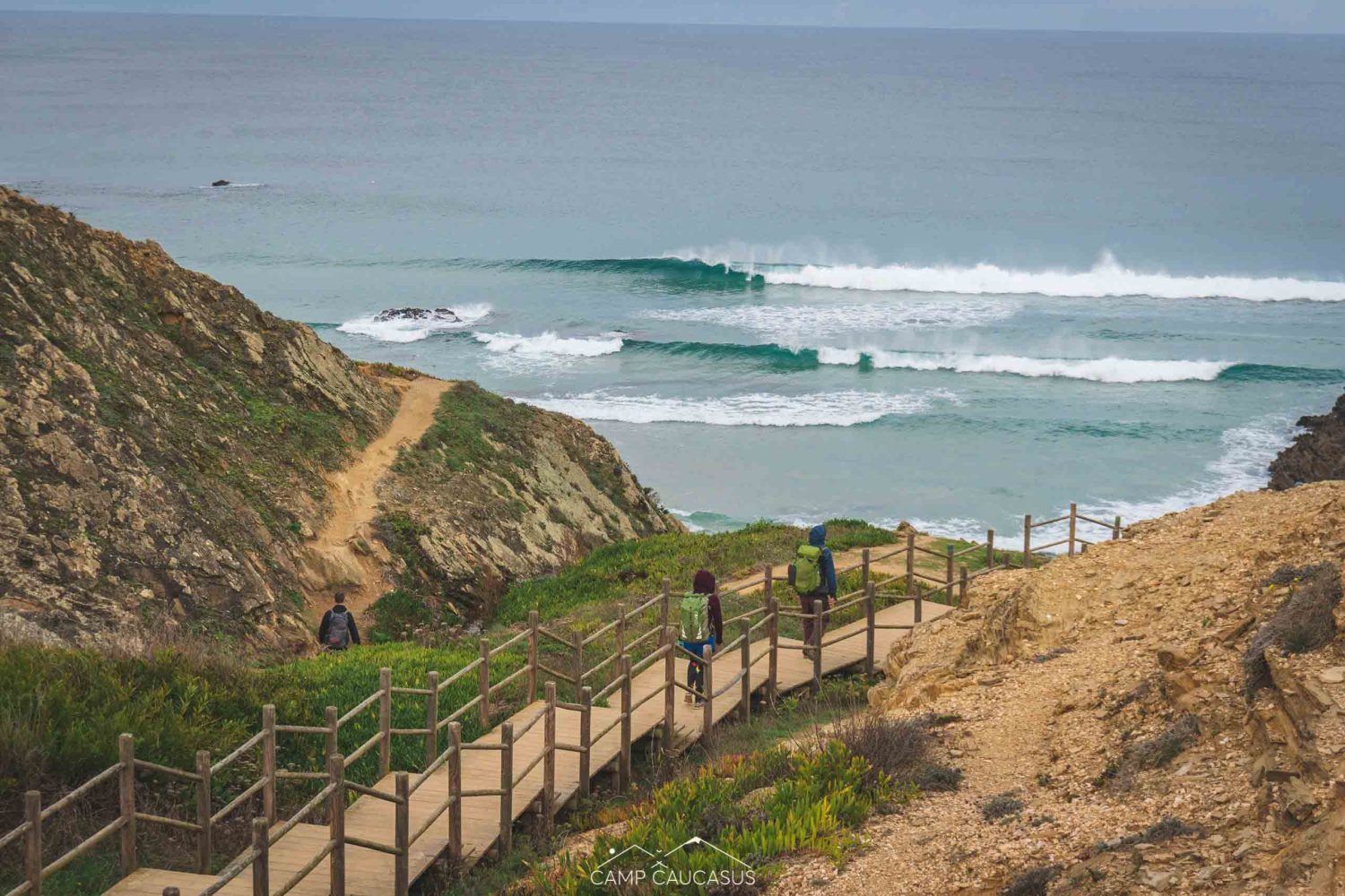 Coastal cliffs and sandy beaches on the Fisherman’s Trail from Zambujeira do Mar to Odeceixe.