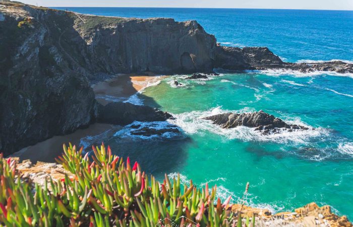 Dramatic cliffs along the Fisherman’s Trail near Zambujeira do Mar, Portugal.