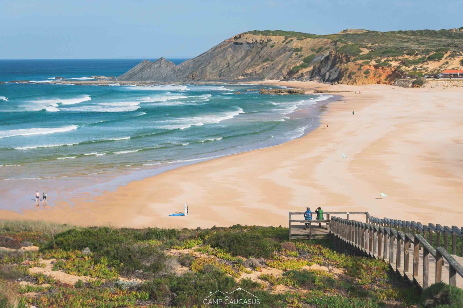 Fisherman’s Trail along Arrifana Beach on the Algarve coast, South Portugal.