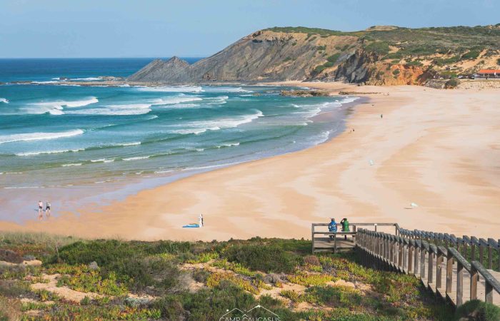 Fisherman’s Trail along Arrifana Beach on the Algarve coast, South Portugal.
