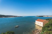 7-Day Fisherman’s Trail Hike – Mira River Crossing Crossing the Mira River on the Fisherman’s Trail in South Portugal.